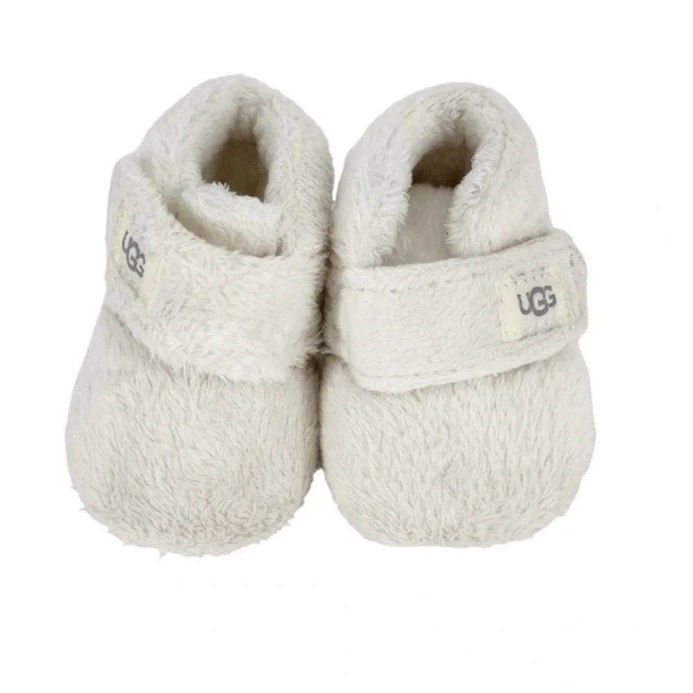 UGG Bixbee Vanilla Cream Curly Fleece Infant Baby Bootie Slipper Crib Shoe